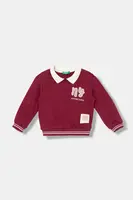 Dětská mikina United Colors of Benetton vínová barva, s aplikací, 32N4G10KJ