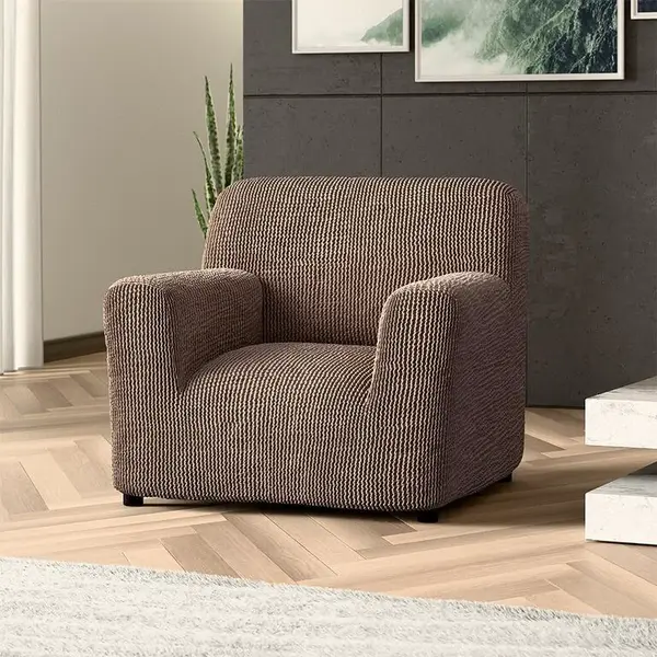 Bielastické potahy COSTINA oříšková křeslo (š. 60 - 110 cm)