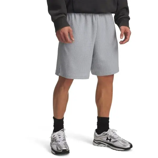 Under Armour RIVAL WAFFLE Pánské kraťasy, šedá, velikost S