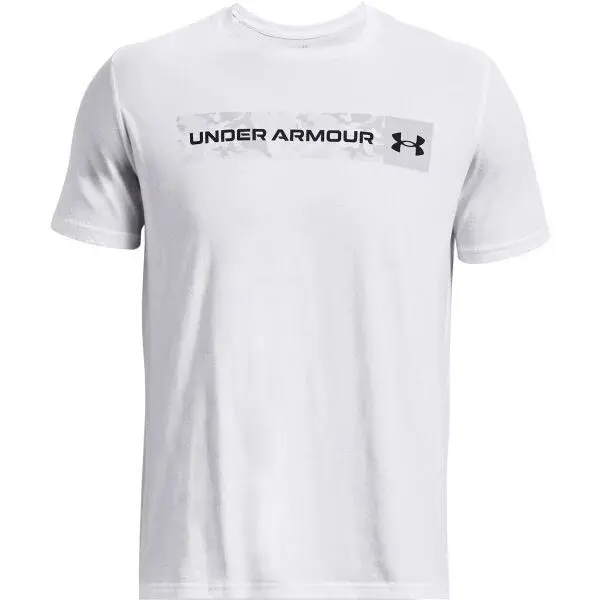 Under Armour CAMO CHEST STRIPE Pánské triko, bílá, velikost L