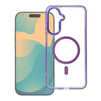 Zadní kryt Case FRAME CLEAR HYBRID MAG COVER compatible with MagSafe pro Samsung Galaxy A57, fialová