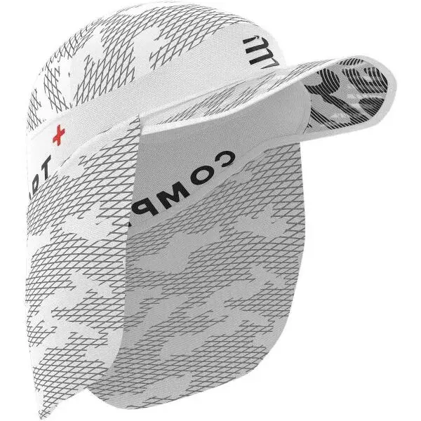 Compressport ICE CAP SUN SHADE Běžecká čepice se stínítkem, bílá, velikost