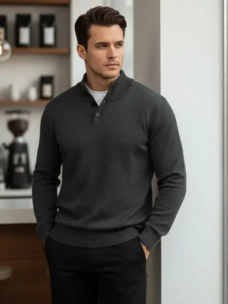 Pánský svetr na zapínání