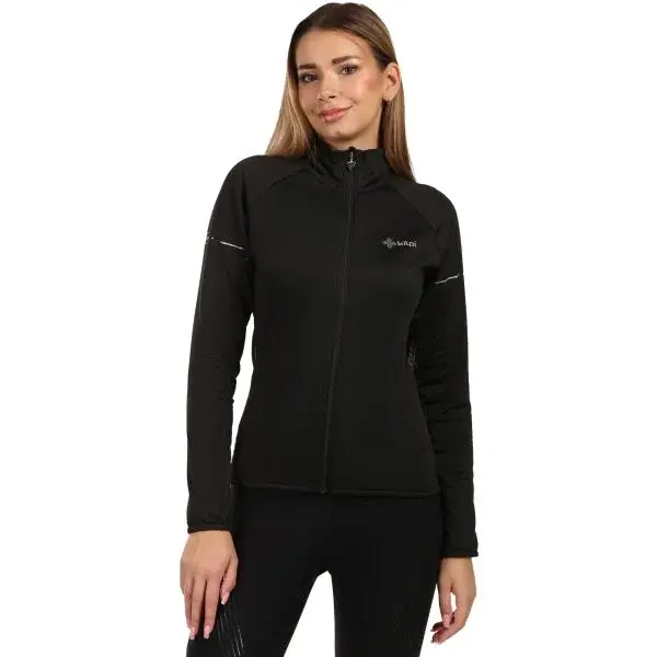 KILPI JUNIE Dámská fleecová mikina, černá, velikost