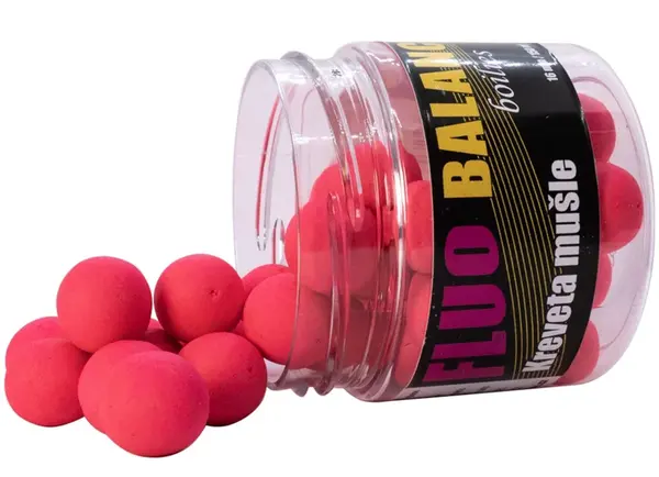Carp inferno balanced boilie fluo 16 mm 150 ml - kreveta mušľa