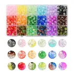 594pcs 18 Colors Transparent Crackle Acrylic Beads