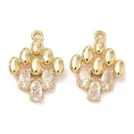 Brass Micro Pave Cubic Zirconia Pendants