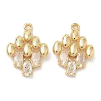Brass Micro Pave Cubic Zirconia Pendants
