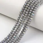 Electroplate Opaque Solid Color Glass Beads Strands