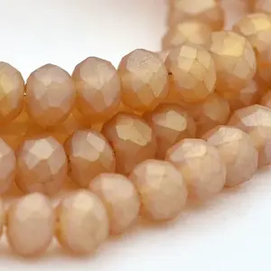 Full Rainbow Plated Faceted Rondelle Glass Beads Strands