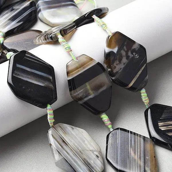 Natural Banded Agate/Striped Agate Beads Strands