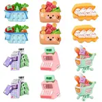24Pcs 6 Styles Supermarket Theme Opaque Resin Decoden Cabochons Sets