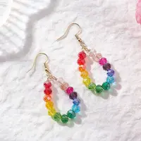 Teardrop Glass Dangle Earrings