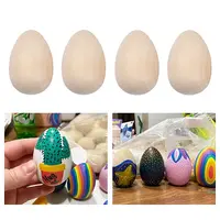 Unfinished Chinese Cherry Wooden Simulated Egg Display Decorations