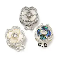 Brass Micro Pave Cubic Zirconia Box Clasps