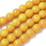 Baking Painted Glass Round Beads Strands