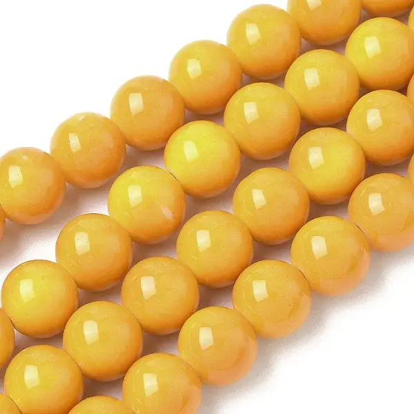 Baking Painted Glass Round Beads Strands