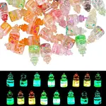 50Pcs Transparent Glass Bottle Pendants