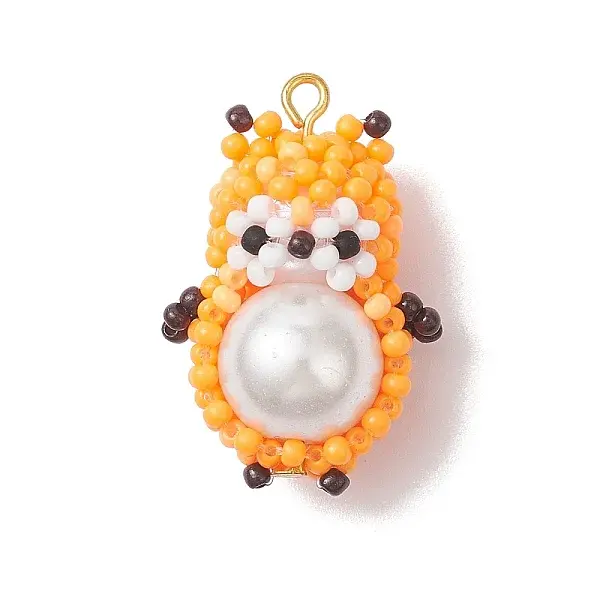 Glass Seed Beaded Hamster Pendants