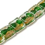 Handmade Gold Foil and Silver Foil Lampwork Beads