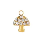 304 Stainless Steel Cubic Zirconia Charms