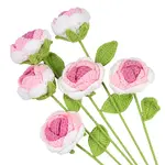 6Pcs Crochet Polyester Artificial Flower