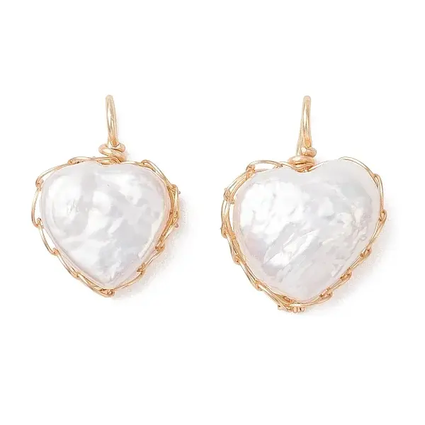 Natural Keshi Pearl Pendants