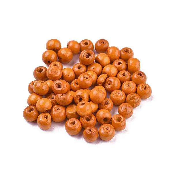 Dyed Natural Wood Beads