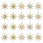 20Pcs 5 Colors Mermaid Fish Dragon Scale Alloy & Plastic Pendants