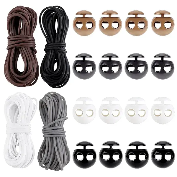 24Pcs 4 Colors Plastic Cord Locks