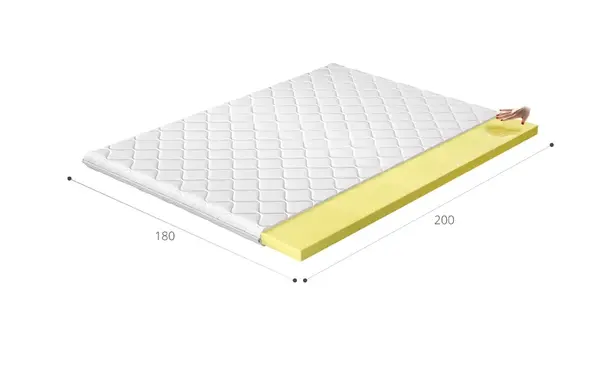Topper z Visco pěny na matraci Rozměr: 180 x 200 cm, Potah: Hypoalergenní potah
