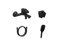 Ravak Solar - Vanová baterie s příslušenstvím, matná černá X07S106