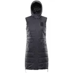 ALPINE PRO HARDA Dámská zateplená vesta, tmavě šedá, velikost