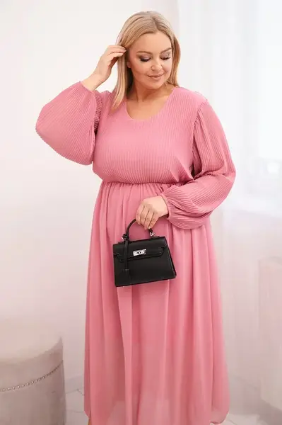 Kesi Włoski Plus Size plisované šaty