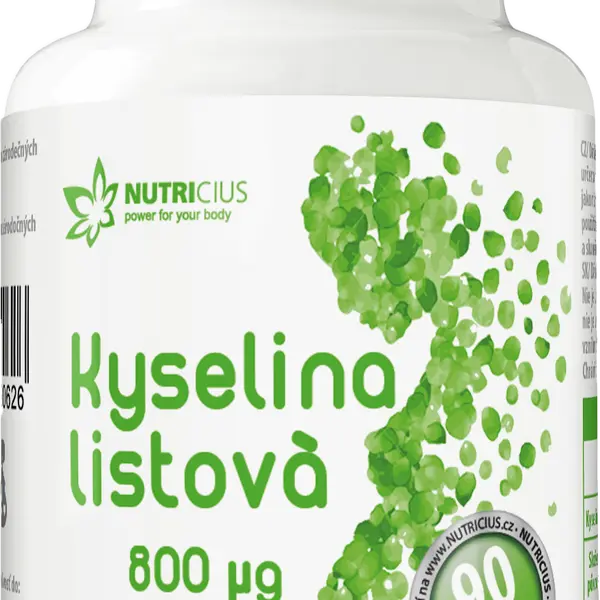 NUTRICIUS Kyselina Listová 800 mcg 90 tablet