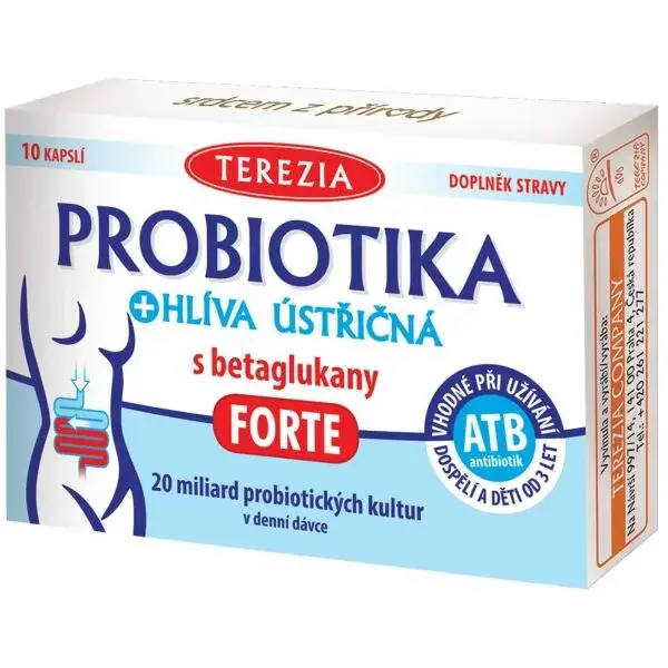 TEREZIA PROBIOTIKÁ + HLIVA USTRICOVÁ S BETAGLUKÁNMI FORTE 10 CPS Výživový doplnok, , veľkosť