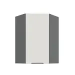 Horní rohová skříňka Aria ANT 60x60 GN-90 1F (45°) Barva korpusu: Antracit, Barva dvířek: WH - Crystal white AFM