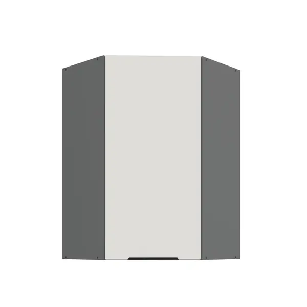 Horní rohová skříňka Aria ANT 60x60 GN-90 1F (45°) Barva korpusu: Antracit, Barva dvířek: WH - Crystal white AFM