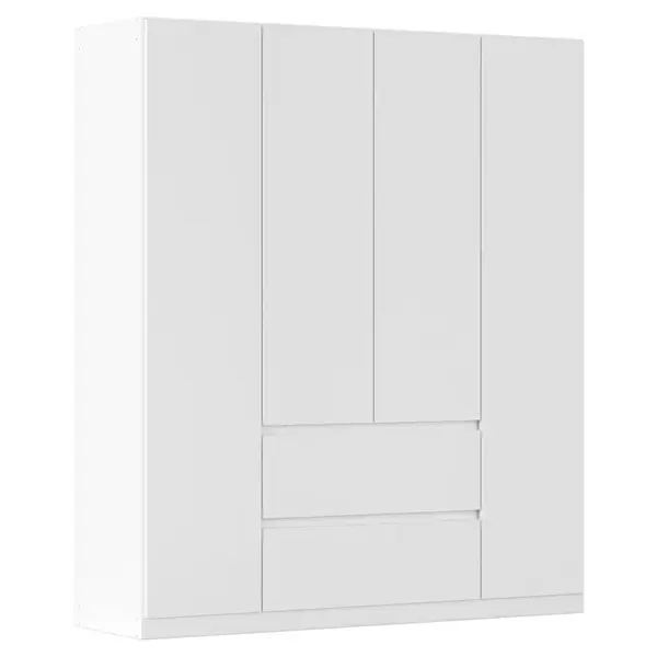 Rauch Möbel ŠATNÍ SKŘÍŇ S OTOČNÝMI DVEŘMI, bílá, 181/210/54 cm