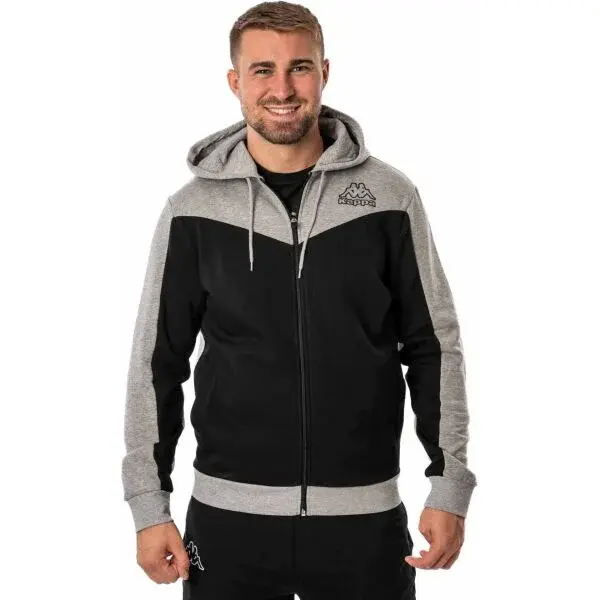 Kappa LOGO ILADES Pánská mikina, šedá, velikost XXL