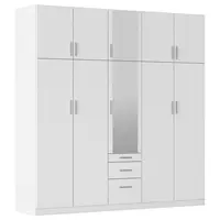 Rauch Möbel ŠATNÍ SKŘÍŇ S OTOČNÝMI DVEŘMI, bílá, 226/229/54 cm