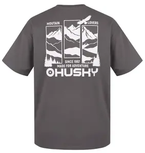 Husky Tee View M L, grey Pánské bavlněné triko