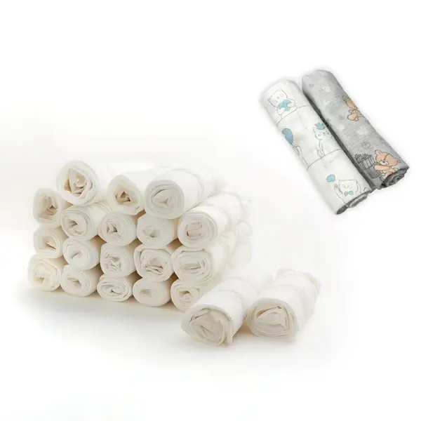 Baby Nellys Kvalitní bavlněné pleny TETRA LUX 60x80cm, 20ks v bal. + 2 zdarma