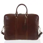 Kožená business taška hnědá - Delami Paolo