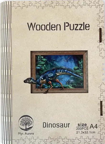 Dřevěné puzzle/Dinosaurus A4