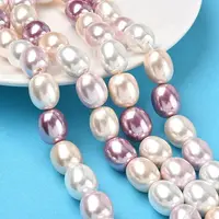 Electroplated Shell Pearl Beads Strands