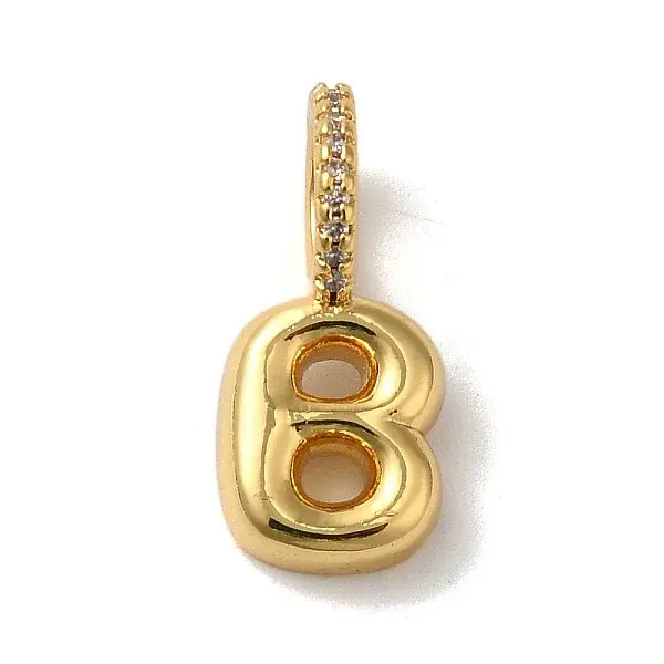 Brass Micro Pave Cubic Zirconia Pendants