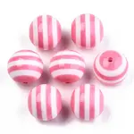 Round Striped Resin Beads