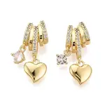 Brass Micro Pave Clear Cubic Zirconia Pendants