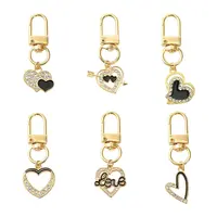 6Pcs Alloy Enamel & Rhinestone Pendant Decoration